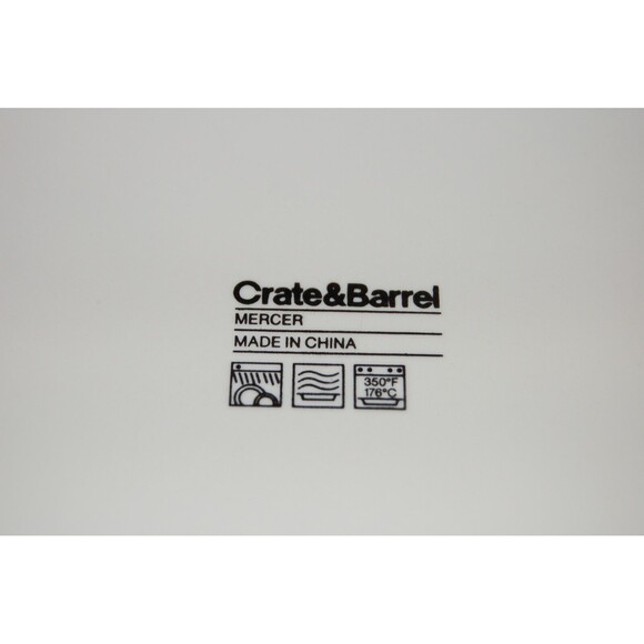 Lot of 4 Crate and Barrel Round Dinner Plates Mercer White Rippled Texture 11" - Picture 6 of 7